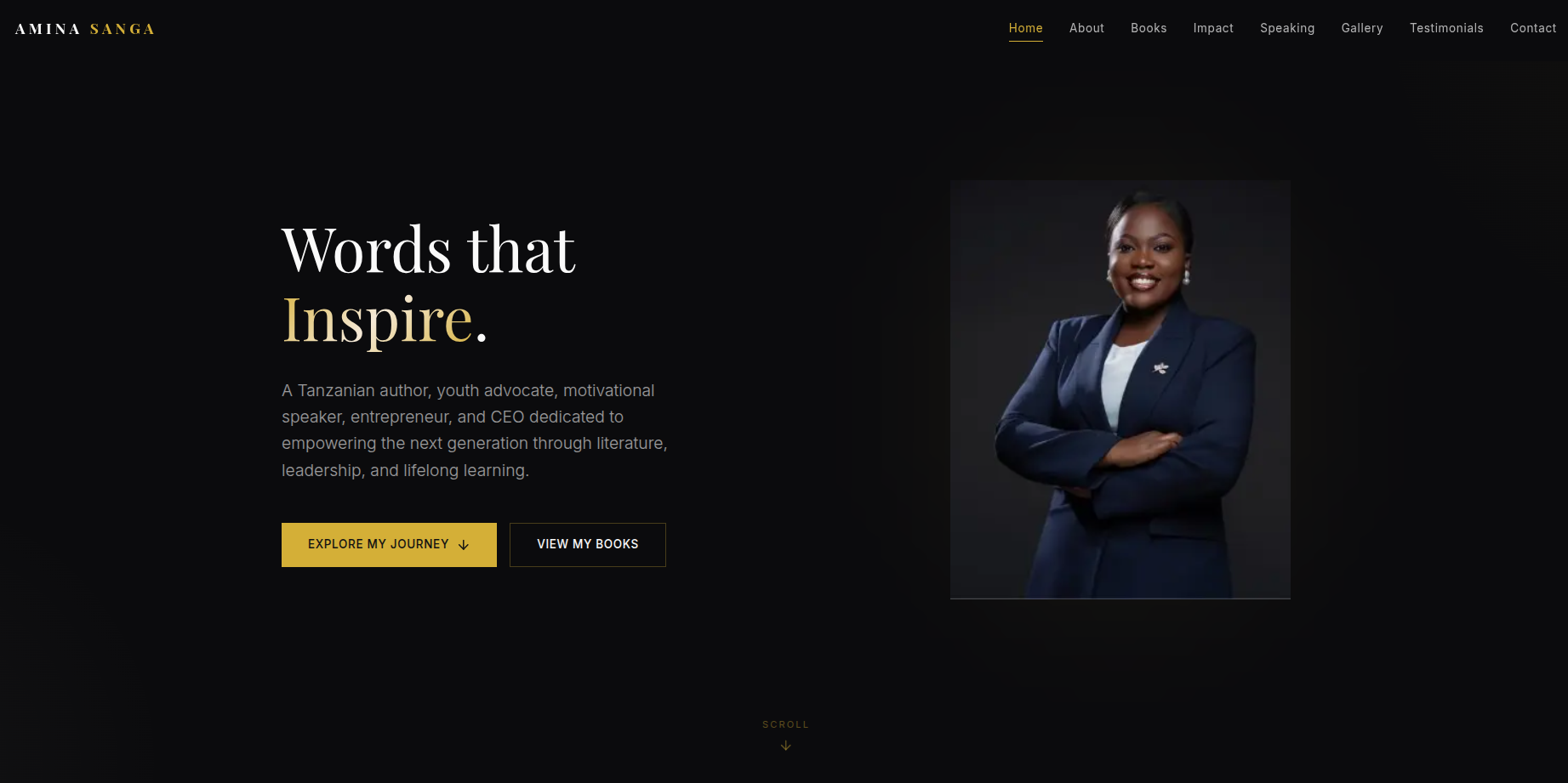 Amina Sanga — Leadership Website